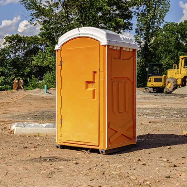 can i customize the exterior of the porta potties with my event logo or branding in Arcadia IA